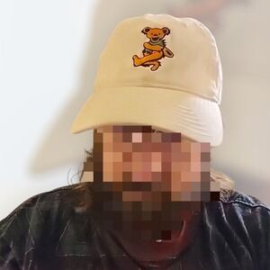 Grateful Dead Dancing Bear White Baseball Hat GUC MAD Engine OSFA Strapback 2022